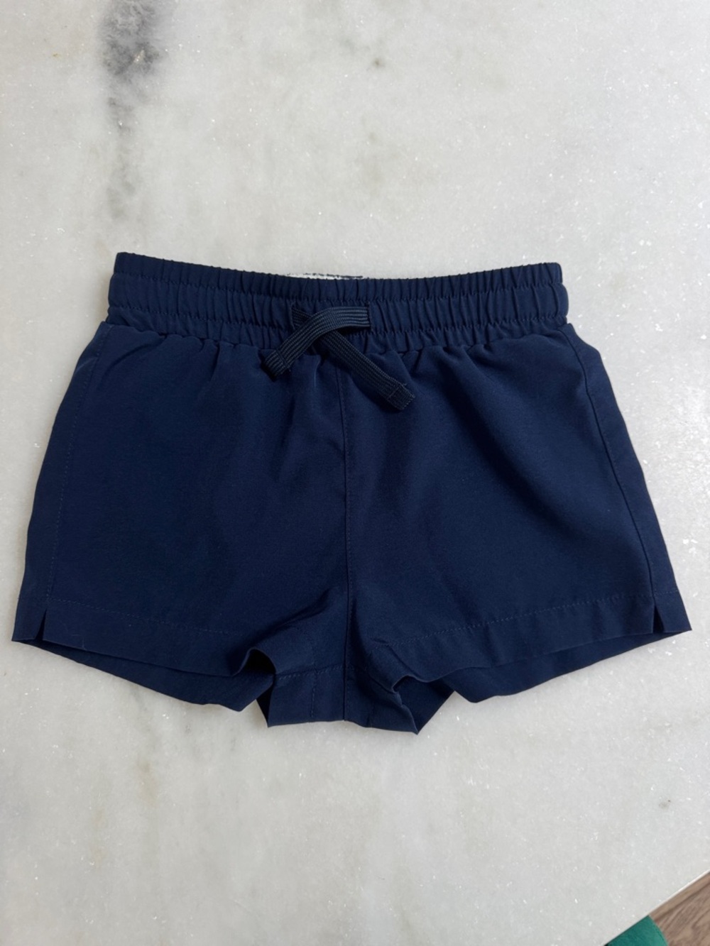 Girls Navy Drawstring Active Shorts